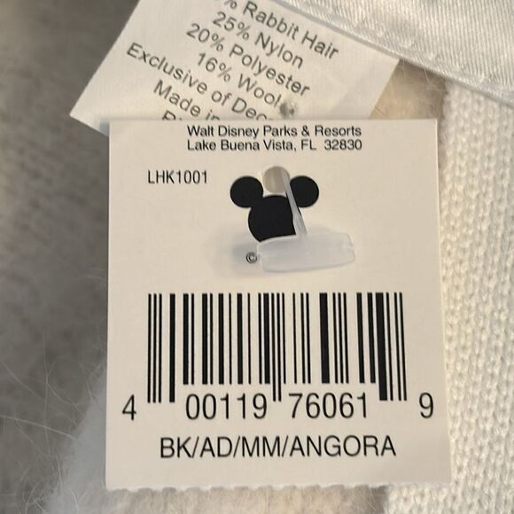 NEW Walt Disney World White Rabbit Fur Blend Mickey Mouse Bucket Hat - Adult - Picture 4 of 9